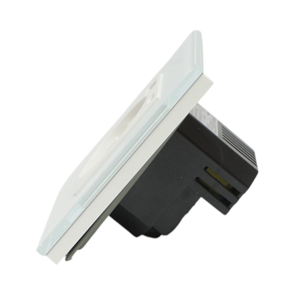 Priza Schuko, USB A si USB C, 220V, 16A, rama sticla, incarcare rapida 20 W, 8.6 x 8.6 x 3.4 cm, alb [4]