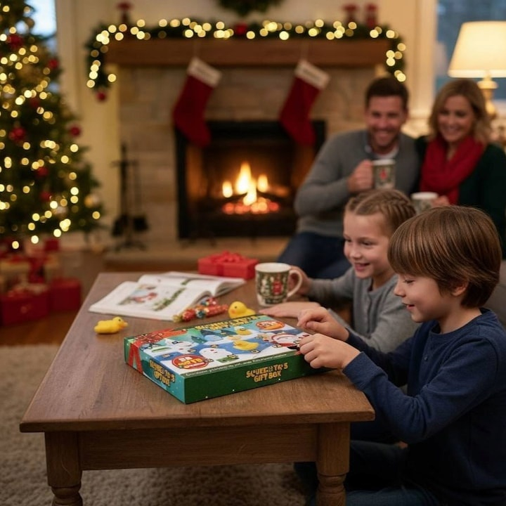 Calendar advent pentru copii, 24 jucarii squishy, antistres, 22.5 x 5 x 31 cm, multicolor [6]