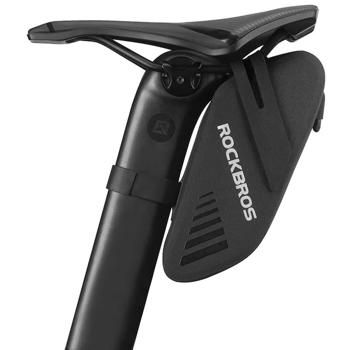 Geanta impermeabila pentru bicicleta, 0.6l, 17 x 5.5 x 8 cm, negru [6]