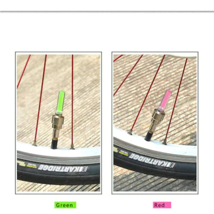 Set 6 lumini decorative valva LED pentru biciclete,auto, roz, albastru, verde [4]