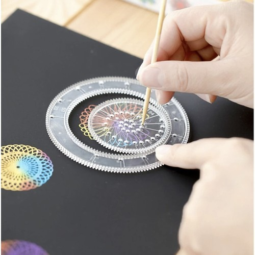 Set pentru desen, spirograf, sabloane transparente, 35 piese [10]