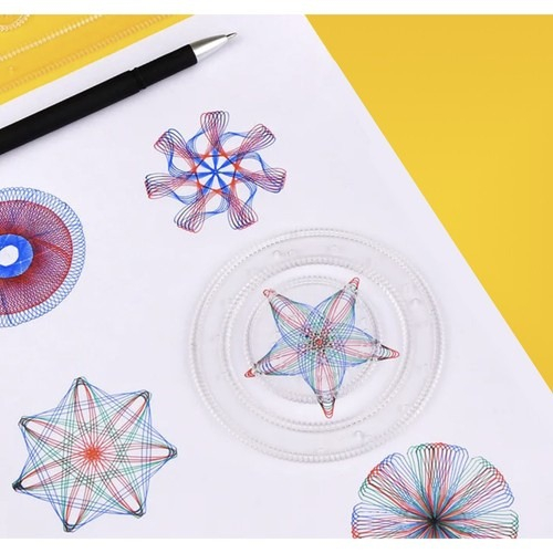 Set pentru desen, spirograf, sabloane transparente, 35 piese [12]