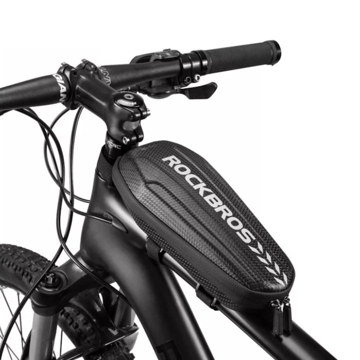 Geanta pentru bicicleta, impermeabila, 1.5l, 24.5 x 10 x 8 cm, negru [6]