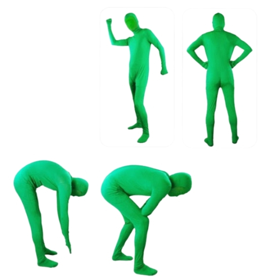 Costum verde Chroma-key universal pentru studio si filmari,marime 180 cm - L [3]