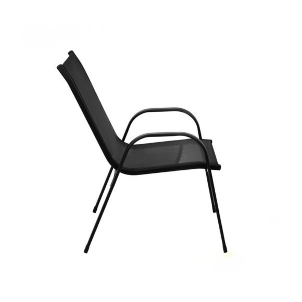 Set mobilier gradina, masa rotunda si 2 scaune, metal/sticla, pentru balcon, terasa, exterior, negru [16]