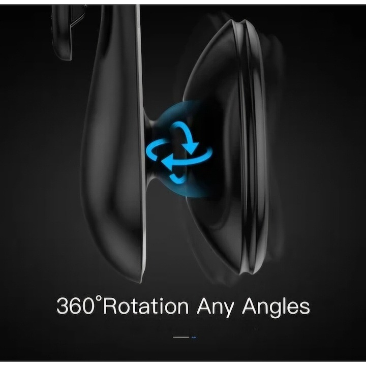 Suport auto pentru telefon, prindere pe grila de ventilatie, magnetic, reglabil 360°, negru [2]