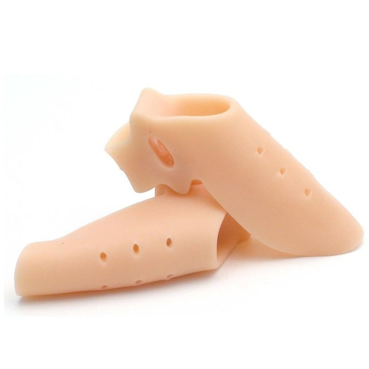 Set 4 dispozitive pentru corectie si ajustare pozitie degete, din silicon - Bej [5]