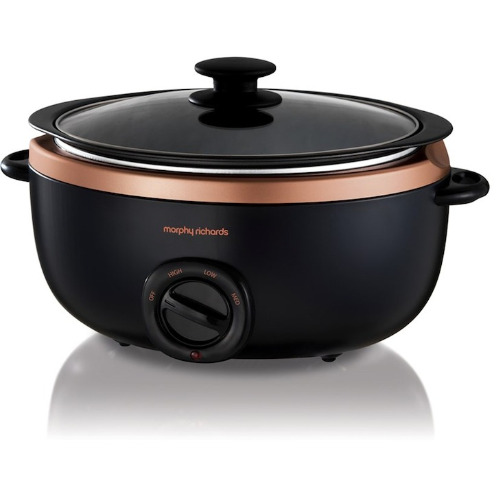 Slowcooker Morphy Richards Rose Gold Collection 461016 ,6.5L, Negru