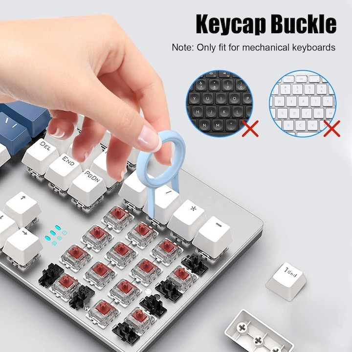 Kit de curatare multifunctional, 7 in 1, pentru tastatura, laptop, telefon, casti, albastru [7]