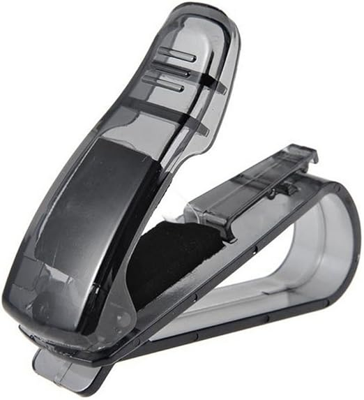 Suport auto pentru ochelari, montare pe parasolar, plastic, prindere cu clema, 2.9 x 7.5 x 2.5 cm, negru [5]