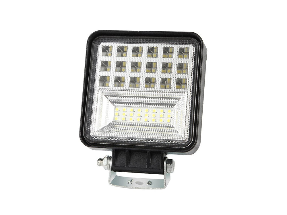 Proiector LED auto, off-road, lumina rece 6000K, 16 W, 12-24 V, aluminiu/PVC, protectie IP65, 12.5 x 10.7 x 2.2 cm, negru [3]