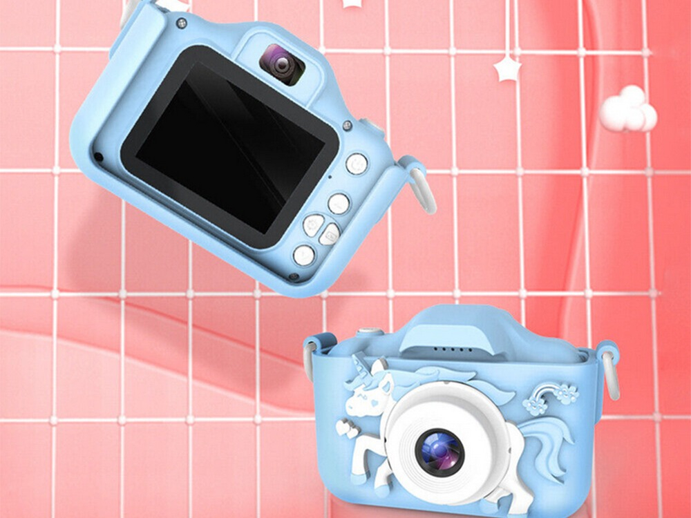 Aparat foto pentru copii,rezolutie 1080P HD,ecran 2 inch,12 MP, unicorn - Albastru [11]