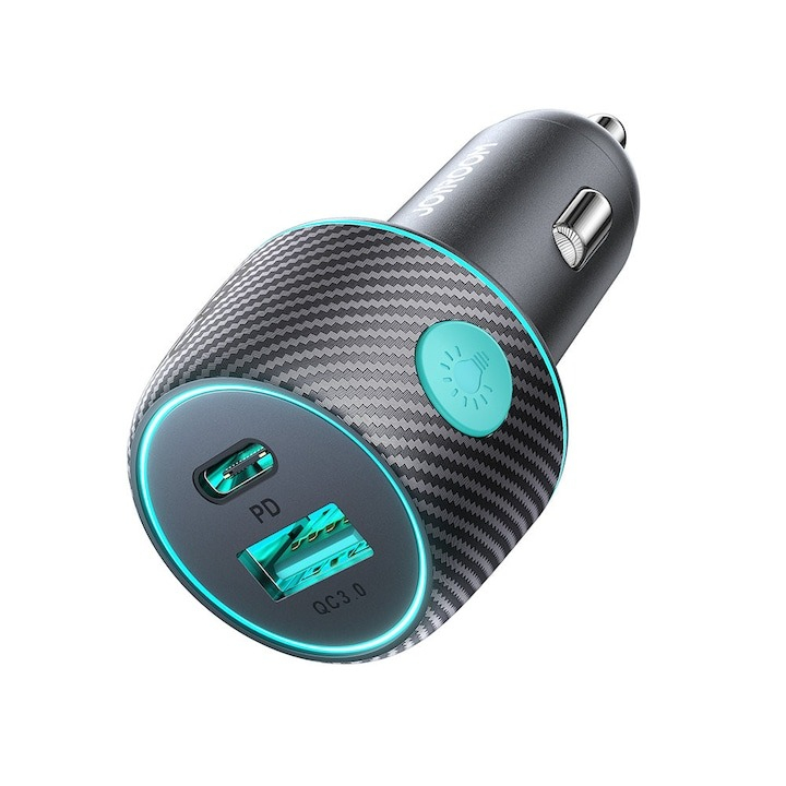 Incarcator auto, 1 x USB, 1 x USB-C, 60W, incarcare rapida, negru [10]