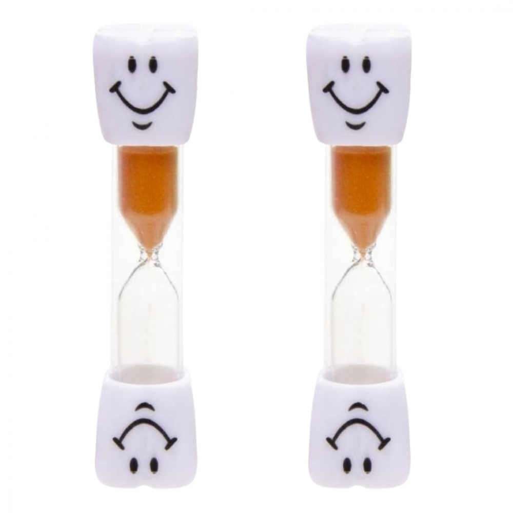 Set 3 clepsidre pentru perierea dintilor, 3 minute, 10 x 2.5 cm, portocaliu [2]