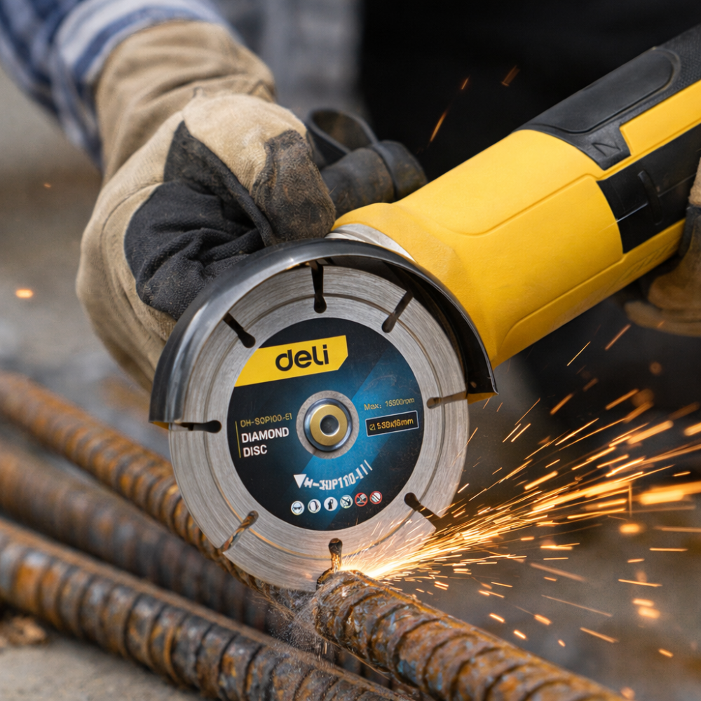 Disc diamantat segmentat 100x16 mm pentru taiere beton, caramida si materiale dure, compatibil polizor unghiular, taiere rapida si precisa [3]