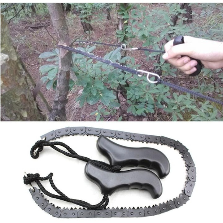 Fierastrau de buzunar, otel, lungime 50 cm, pentru camping, drumetii [7]