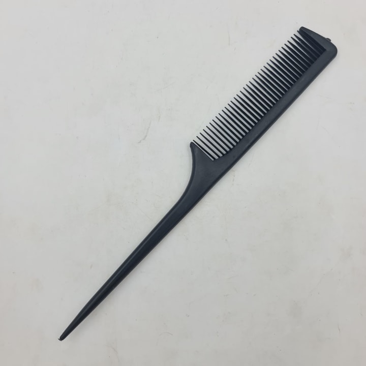 Pieptan clasic, pentru coafat si pieptanat, dinti desi si medii, pentru orice tip de par, 21 cm, plastic, negru [4]