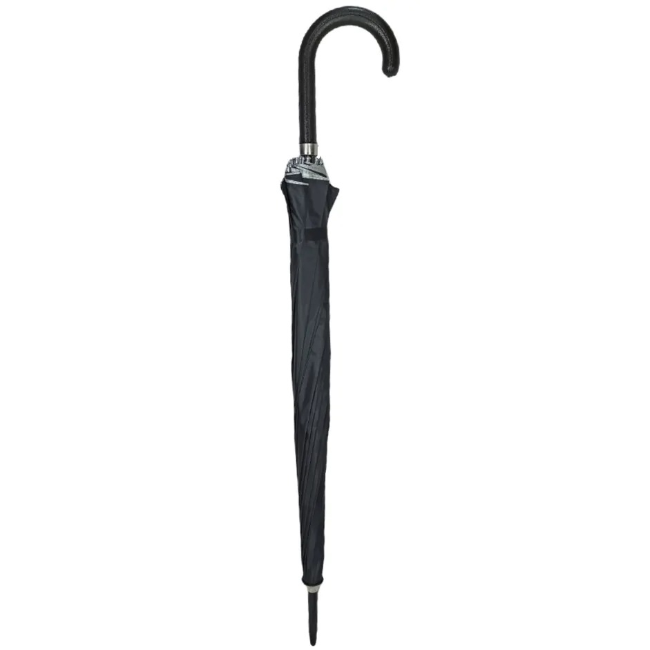 Umbrela cu deschidere automata, 16 tije, rezistenta la vant, 126 cm, negru [2]
