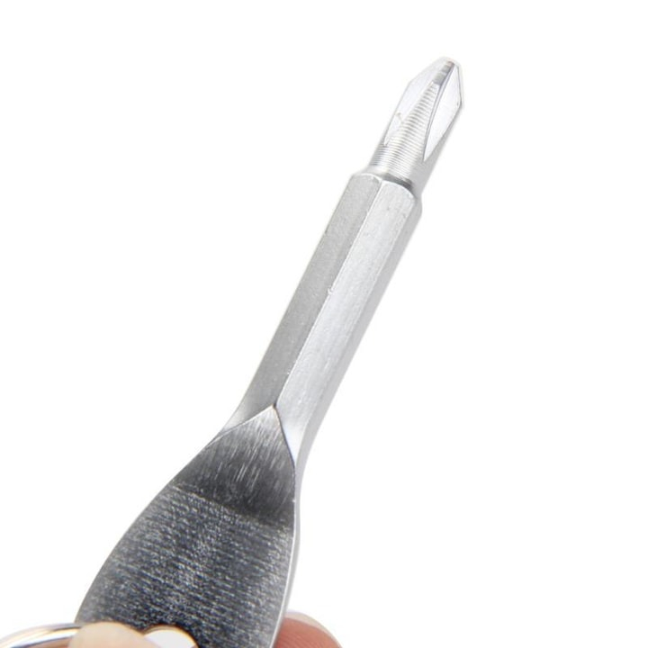 Set 2 surubelnite, inox, lungime 62 mm, tip breloc, argintiu [5]