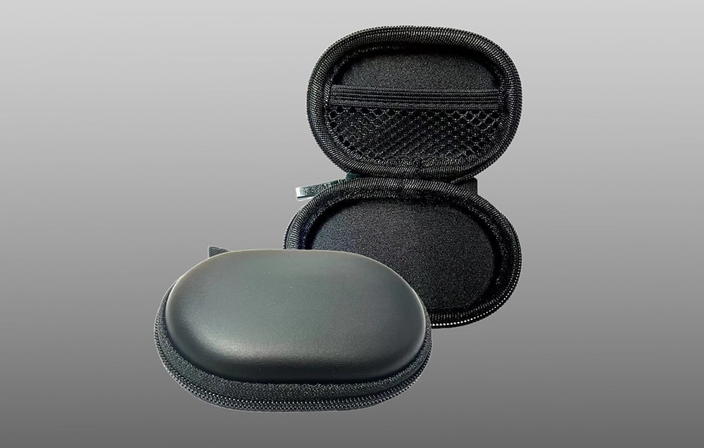 Husa de protectie pentru casti, universala, cu fermoar, negru [4]