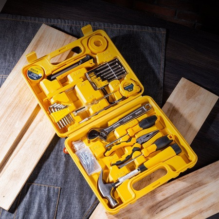 Set multifunctional, 28 piese, pentru uz casnic, cutie de depozitare inclusa, galben [3]