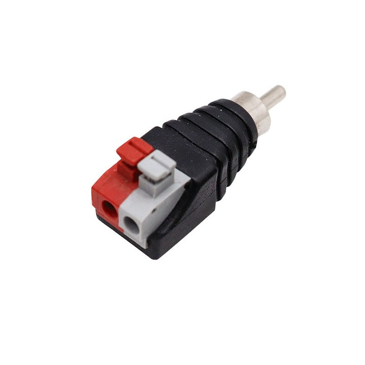 Mufa RCA tata, conectare rapida, negru [4]