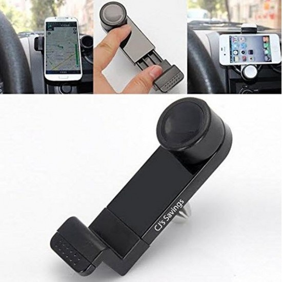 Suport auto universal, pentru telefon, prindere grila ventilatie, extensibil, compatibil telefoane pana la 6.5 inch, negru [10]