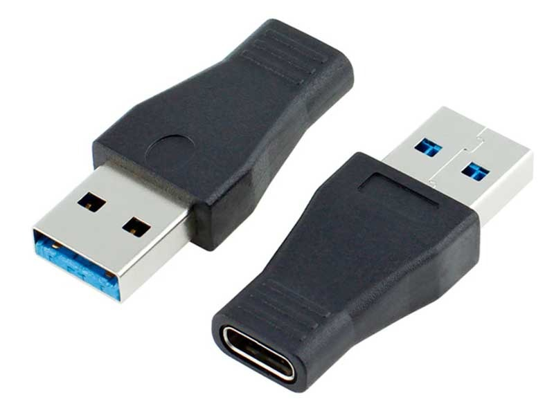 Adaptor USB tata la tip C mama, pentru telefon, laptop, negru [3]