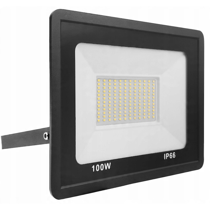 Proiector LED impermeabil 100W, 6000K, exterior, IP66, 220V, iluminare puternica pentru curti si spatii industriale [7]