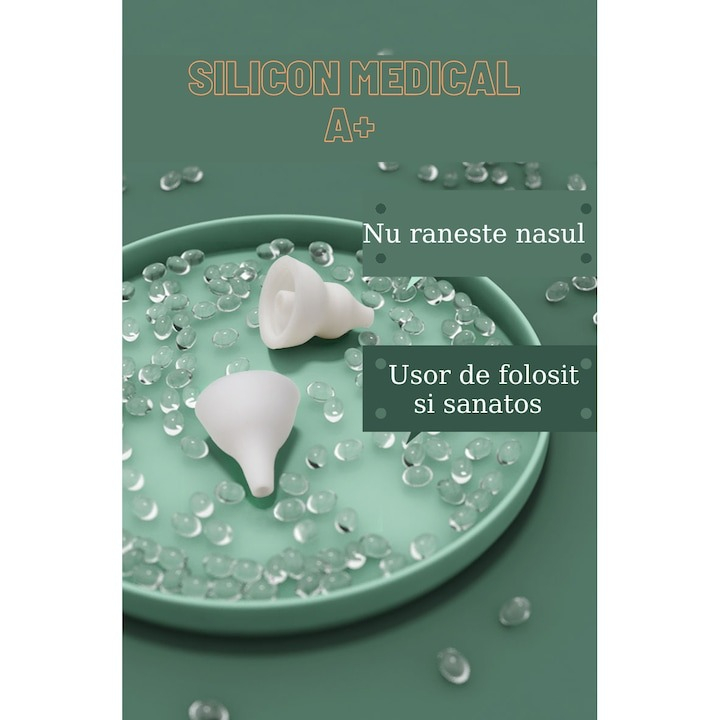 Aspirator nazal pentru bebelusi, electric, 2 capete diferite si 11 filtre, 6 viteze, putere 487 mmHg, albastru [7]