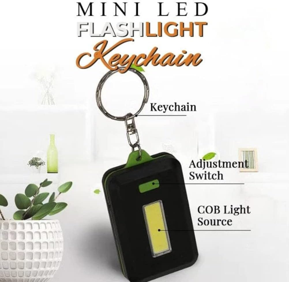 Kit iluminare portabila carabina LED rosie 3 moduri + breloc LED negru cu rosu pentru chei si rucsac [2]