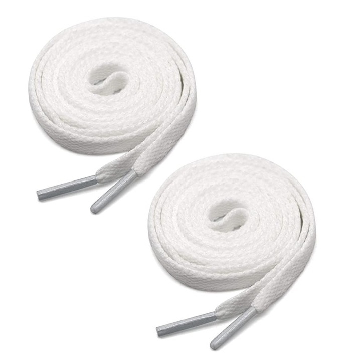 Set 4 sireturi casual, accesorii incaltaminte sportiva - Alb