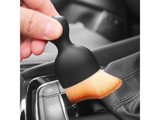 Perie pentru curatare interior auto, plastic/nailon, negru [6]