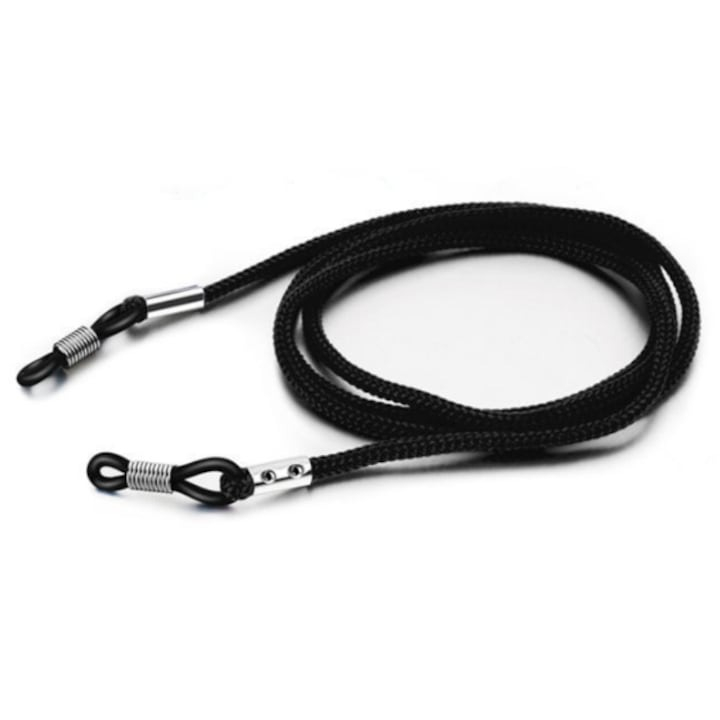 Snur pentru ochelari, textil, 70 cm, negru [6]