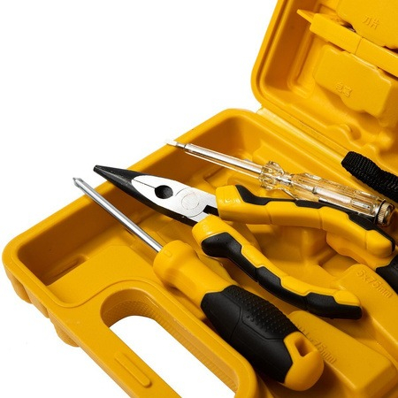 Set multifunctional, 8 piese, pentru uz casnic, cutie de depozitare inclusa, galben [7]