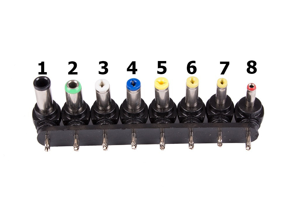 Incarcator universal pentru laptop, 12V-24V, 96W, 8 mufe, negru [8]