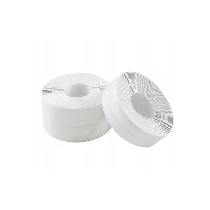 Banda adeziva pentru etansare, 3.2 m x 38 mm, impermeabila, antimucegai, pentru baie, bucatarie, alb [10]