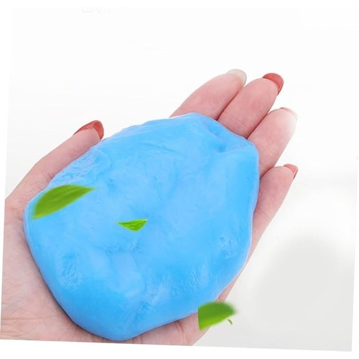Slime gel pentru curatare spatii greu accesibile, tastatura, interior auto, uz casnic, albastru, Dactylion® [4]