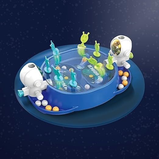 Joc de masa pentru copii, interactiv, model astronauti, ABS, 2 jucatori, portabil, albastru, 19 x 7 x 11.3 cm [3]