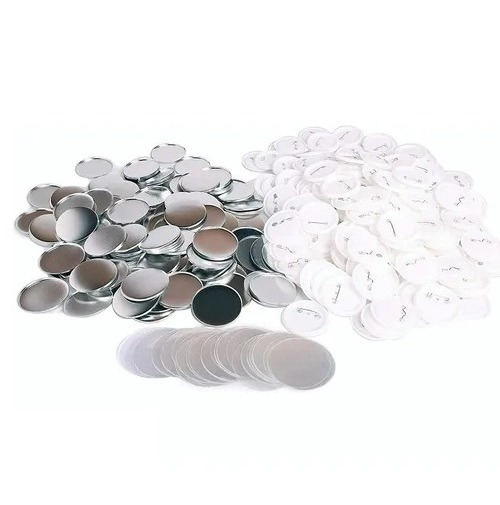Presa insigne 75 mm din otel si set 100 insigne,Rosu [11]