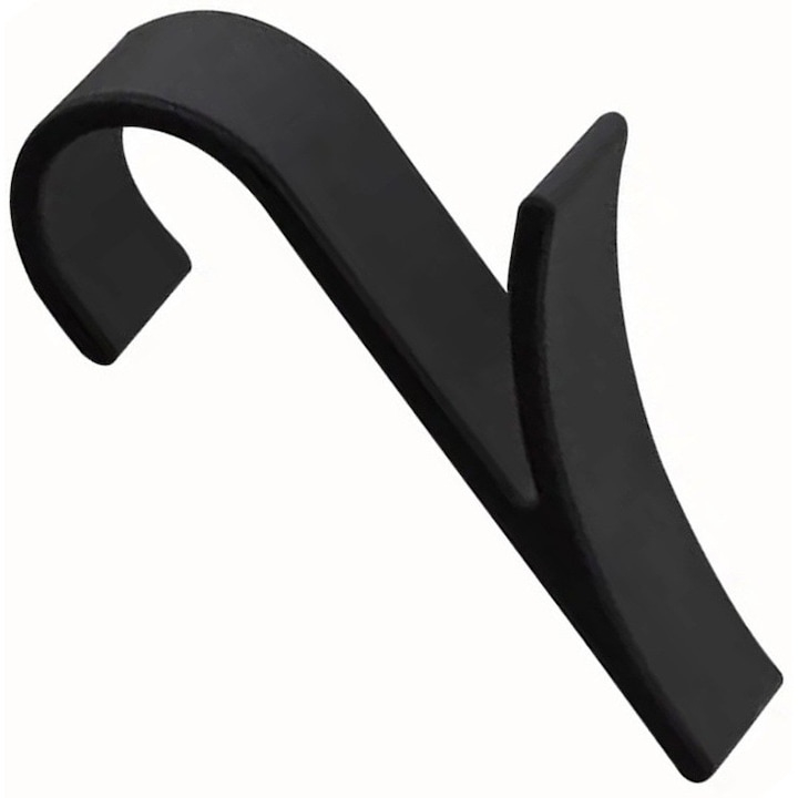 Set 2 carlige pentru prosoape, prindere pe calorifer, plastic ABS rezistent la apa, 9.5 x 2.5 cm, organizare practica pentru baie sau bucatarie, negru [3]