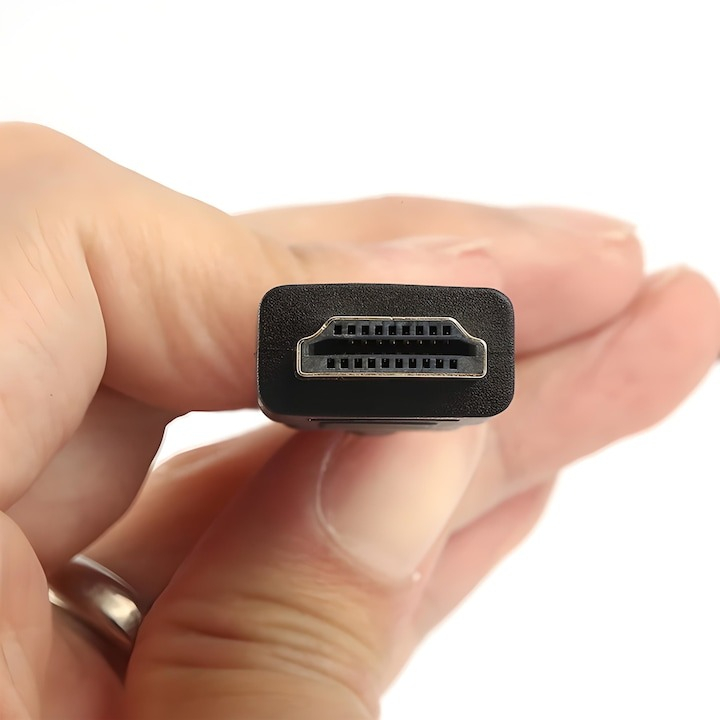 Adaptor convertor HDMI tata la VGA mama, jack 3.5 mm audio mama, cablu audio, 25 cm, negru [8]
