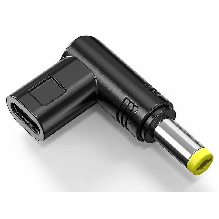 Adaptor pentru alimentare laptop, tip C la DC 5.5 x 2.1, 12 V, negru [5]