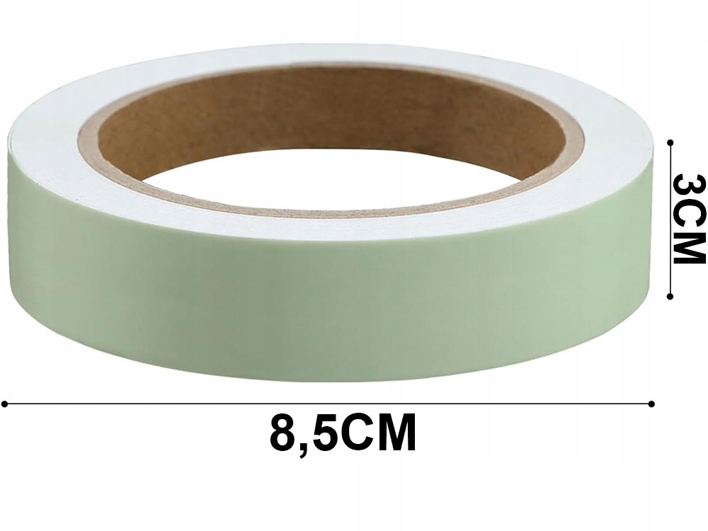 Banda adeziva, fosforescenta, 3 m x 3 cm, multifunctionala, verde [2]