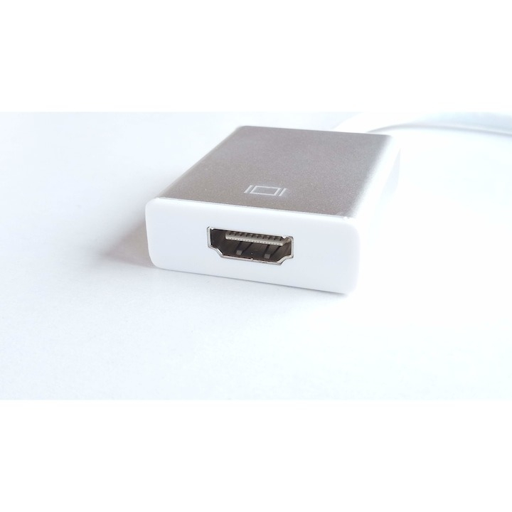 Adaptor USB 3.1 Tip-C tata la HDMI mama, cablu 10 cm, alb [2]