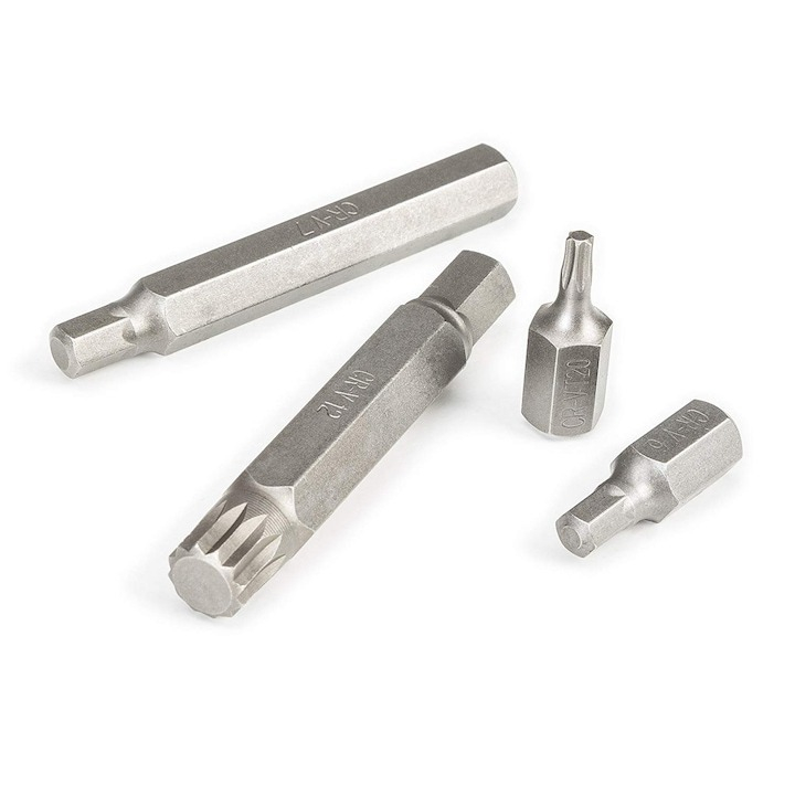Trusa biti torx, hex si spline, chei imbus, adaptor 1/2'' si 3/8'', 54 piese, rosie [4]