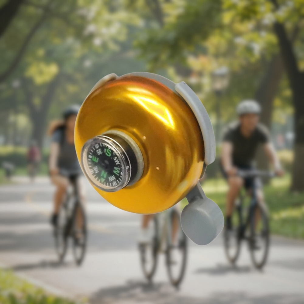 Sonerie de bicicleta, aurie, universala, busola inclusa [4]