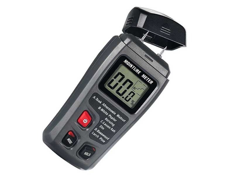 Tester pentru detectarea gradului de umiditate din lemn, display digital, negru