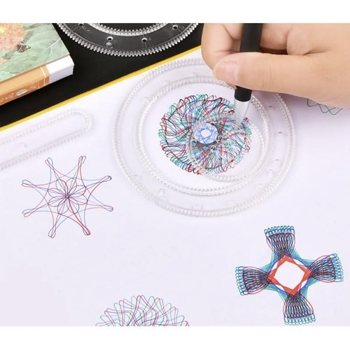 Set pentru desen, spirograf, sabloane transparente, 35 piese [13]