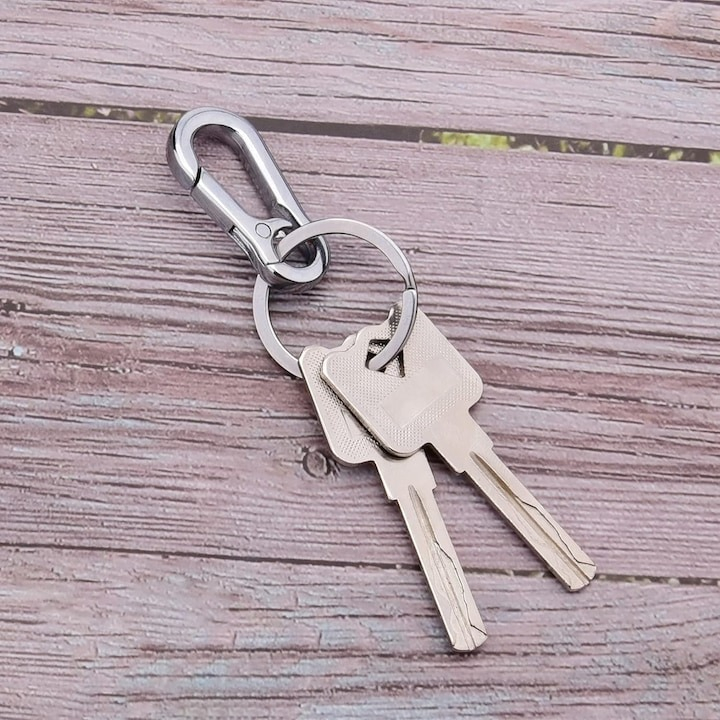 Set 12 brelocuri tip carabina, 8.5 x 4 cm, metal, argintiu [7]